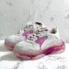 Balen Ciaga Triple S Pink/White Chunky Sneakers