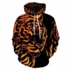 3D Printed Pullover Tiger Hoodie For Men Women