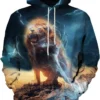 3D Printed Pullover Lion Hoodie For Men Women