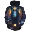 3D Printed Pullover Wolf Hoodie For Men Women