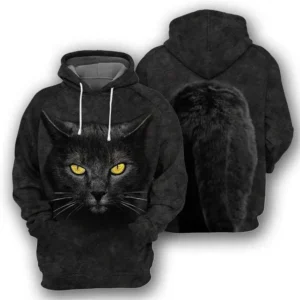 3D Printed Pullover Funny Animal Cat  Hoodie For Men Women