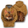 3D Printed Pullover Funny Animal Cat  Hoodie For Men Women