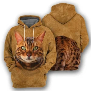 3D Printed Pullover Funny Animal Cat  Hoodie For Men Women