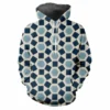 3D Printed Pullover Flat Geometric Pattern Hoodie For Men Women