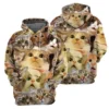 3D Printed Pullover Funny Animal Cat  Hoodie For Men Women