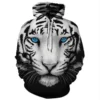 3D Printed Pullover Tiger Hoodie For Men Women