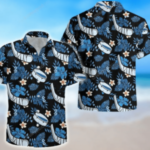 Hockey - Floral Hawaiian Shirt, Summer Gift