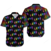 Love Rainbow Plaid Pattern Colorful Hawaiian Shirts