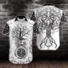 Vikings Tree Of Life Tattoo Hawaiian Shirt- Short Sleeve Hawaiian Shirt