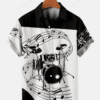 Men's Drum Kit Music Hawaiian Short Sleeve hawaiian Shirts