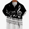 Music Jazz Loose Casual Men's Short Sleeved Shirt