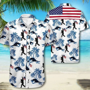 Bigfoot Proud Of America 4th Of July Tropical