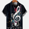 Cool Music Symbol Men's Large  Hawaiian Shirt for men