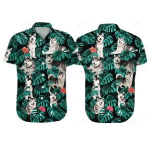 Dog Aloha Hawaiian Shirt - Funny Husky Dog Pet Hawaiian Shirt