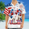 West Highland White Terrier Independence Day Hawaiian Shirt for men and women