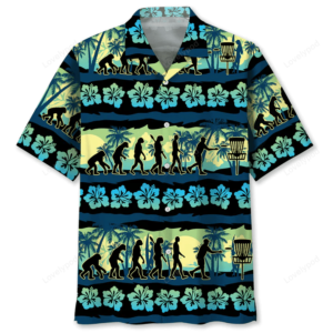 Disc Golf Tropical Hawaiian Shirt, Unisex Summer Beach Casual Short Sleeve Summer Vacation Beach Shirts