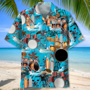Drum Beach Hawaiian Shirt