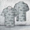 US Air Force LTV A-7 Corsair II Silhouette Hawaiian Shirt