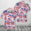 Flower American Flag 4th Of July Hawaiian Shirt