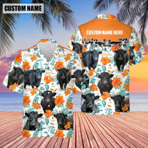 Dexter Hibiscus Floral Custom Name 3D Hawaiian Shirt,