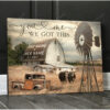 Personalized Black Angus Couple Canvas for Farmhouse, Wedding Anniversary Gift for Husband And Wife
