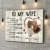 Personalized Anniversary Gift For Wife To My Wife You are the best Wall Art Canvas