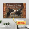 Personalized Cow Heifer Couple You & Me We Got This Wedding Anniversary Canvas
