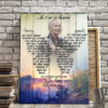 As i sit in Heaven Custom Photo Wall Art Canvas, Memorial Gift, Remembarance Gifts