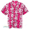 Hawaiian Shirt Aloha Hibiscus Sun Stripe Holiday Beach Pink Hf261p