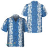 Blue Hibiscus Pattern Hawaiian Shirt