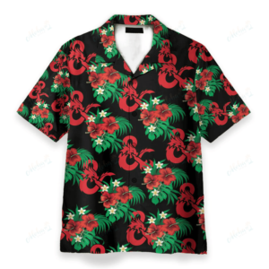 Tropical Dragon Hibiscus Hawaiian Shirt & Beach Short