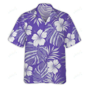 Big Hibiscus Purple Hawaiian Shirt